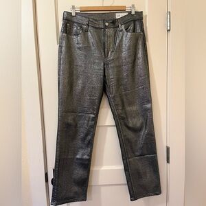 Gap • High Rise Metallic ’90s Slim Straight Jeans • Women’s 31 / 12 Short